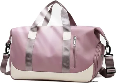 Produktbild von Sporttasche 47 x 22 x 25 cm, rosa lila, mit Schuhfach, für Fitness