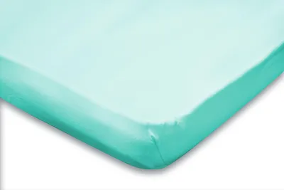 Produktbild von Eleganzzz Topper-Spannbetttuch Jersey Stretch – Aqua  – 120/130/140x200  – weich & dehnbar