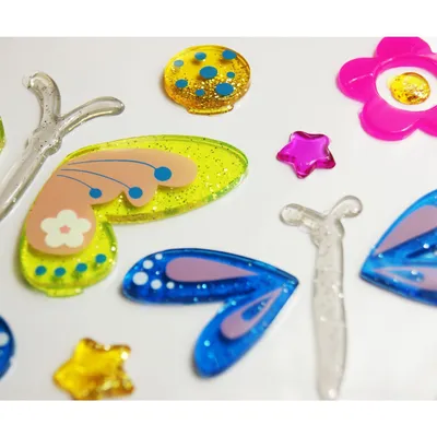 Produktbild von Gel-Fenstersticker - Schmetterlinge - Glitter