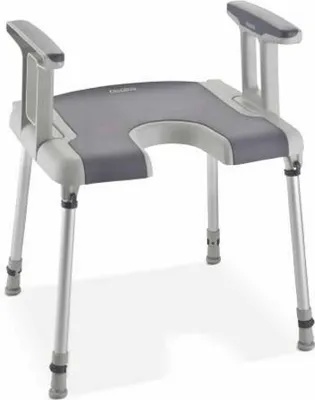 Produktbild von Duschhocker INVACARE SORRENTO,m.Armlehnen u.Ausschnitt,