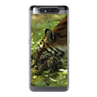 Produktbild von MuchoWow® Handyhülle Schutzhülle Hülle für Samsung Galaxy A80 Tiger - Pflanzen - Jungtier Silikon Softcase Handy Hülle - Schutzdeckel