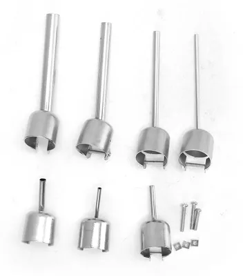 Image de Lot de 7 buses universelles en acier pour pistolet à air chaud 850 : 10 x 10 mm / 8 x 8 mm / 5 x 5 mm / 4 x 4 mm / 3 x 3 mm