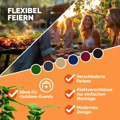 Produktbild von CASARIA® 2x Seitenteil für Pavillon 3x3m Wasserdicht mit Fenster mit Reißverschluss Garten Seitenwand Abdeckplane Faltpavillon Pop Up Stabil Beige