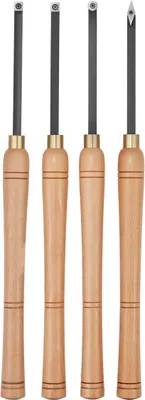 Produktbild von 4-teiliges Holzdrehmeißel-Set HSS-Drehwerkzeuge Aufbewahrungsbox Drehmaschine Finisher