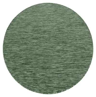 Produktbild von In- & Outdoor Teppich Flachgewebe einfarbig modern wetterfest für Terrasse Küche Grösse 80 cm Rund