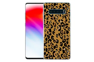 Produktbild von MuchoWow® Handyhülle Schutzhülle Hülle für Samsung Galaxy S10 Plus Pantherdruck - Gelb - Gold Silikon Softcase Handy Hülle - Schutzhülle
