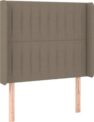 Produktbild von vidaXL Kopfteil mit Ohren Taupe 83x16x118/128 cm Stoff