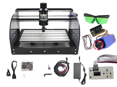 Obrázek produktu pro CNC gravírovací stroj, 3osé provedení, výkonný motor vřetena, laser ADD offline+10 W
