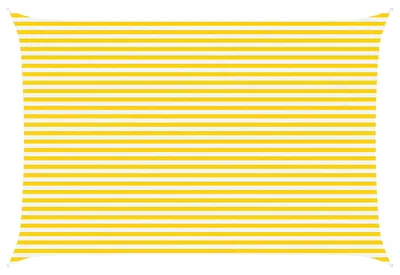 Image de vidaXL Tente d'ombrage jaune et blanche 6 x 4 m 100 % polyester Oxford