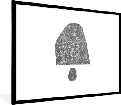 Produktbild von MuchoWow® Gerahmtes Poster Minimalismus - Abstrakt - Design 80x60 cm - Poster mit Schwarzem Bilderrahmen Wandposter Rahmen Foto Bilder - Schlafzimmer-Dekorationen - Fotoposter