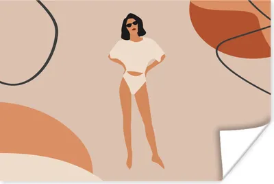 Produktbild von MuchoWow® Poster Sommer - Frauen - Minimalismus 30x20 cm - Plakate - Print