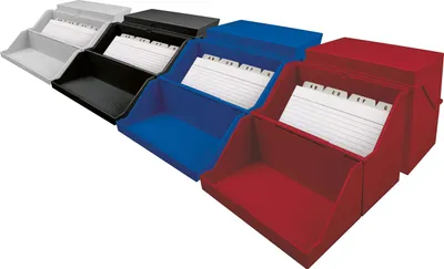Productafbeelding van helit Klein-Karteikasten A5 quer, schwarz, unbestckt