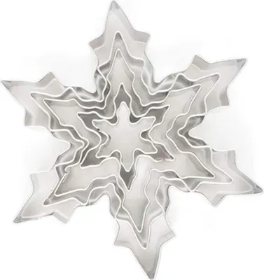 Produktbild von Neustanlo | Schneeflocke Ausstecher Set | 5-teilig | hochwertiger Edelstahl | ideal für kreative Keksgestaltung