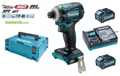 Obrázok produktu pre Akumulátorový rázový kľúč Makita TD001GM201 210Nm XGT 40Vmax 2x4,0Ah + Makpac + -DC40RA