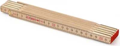 Image de Mètre pliant Metrie 2 m Profi 10, naturel, avec articulations en acier