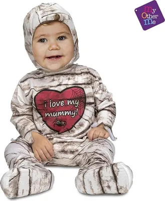 Obrázek produktu pro Roztomilý kostým mumie pro batolata Halloween béžovo-hnědý 1-2 roky (80-92 cm)