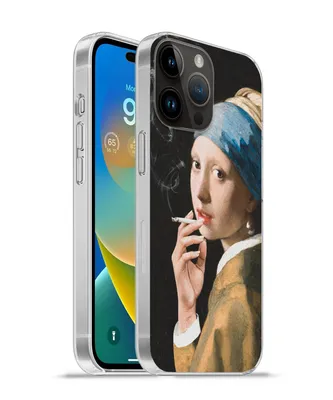 Produktbild von MuchoWow® Handyhülle Schutzhülle Hülle für Apple iPhone 14 Pro - Softcase Vermeer - Zigarette - Rauchen Silikon Softcase Handy Hülle - Umschlag