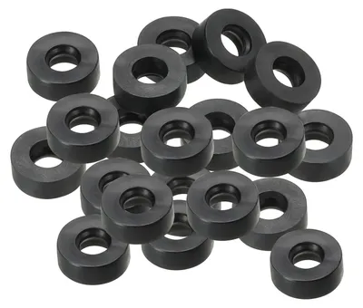 Produktbild von 20 Gummiringe, schwarz, 5 mm Innendurchmesser, 12 mm Außendurchmesser, 4,5 mm dick