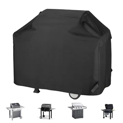 Produktbild von Grillabdeckung wetterfest staubdicht ,Schutzhülle mit Anti UV mit Griffen und Belüftung für Gasgrill,Abdeckplane, Abdeckhülle Garten,145x61x117cm