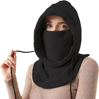 Produktbild von Thermo Fleece Sturmhaube fš¹r Damen, Winter Warm Verdickt Winddicht Gesichtshaube Skimaske, Multifunktionale Thermo Fleece Kapuze Mš¹tze mit Nackenw?rmer Halsw?rmer, zum Laufen Radfahren Outdoor