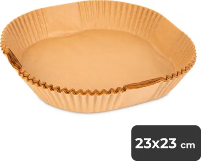 Obrázok produktu pre Air fryer papier na pečenie - do teplovzdušnej fritézy - štvorec - 23 cm - 50 ks / balenie