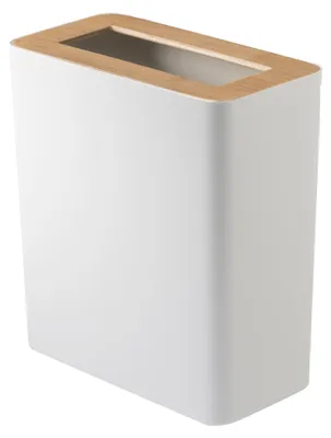 Image de YAMAZAKI Corbeille à papier Poubelle blanche 3196