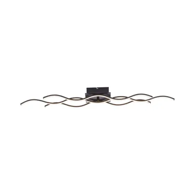 Immagine prodotto di Lampada da soffitto a LED, design a onda, nero, lunghezza 97 cm
