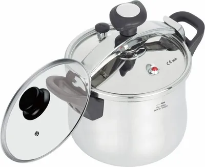Obrázek produktu pro Tlakový hrnec Rosberg R51311A9, 9 litrů, 2 poklice, indukce, třívrstvé dno, nerezová ocel