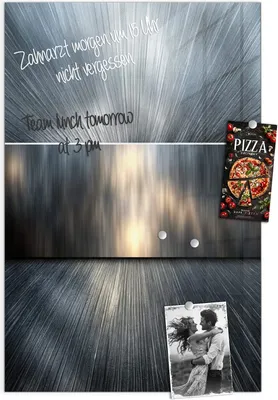 Produktbild von Magnettafel 60x90cm Pinnwand Whiteboard beschreibbar - Energieblitz