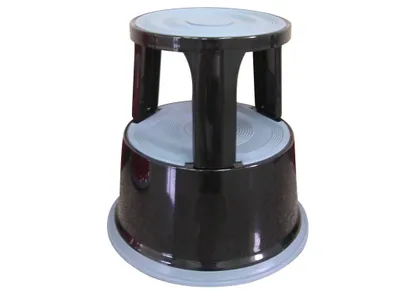 Produktbild von Q-Connect® KF04845 Rollhocker aus Metall - Gewicht 5 kg, schwarz
