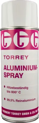 A spray can of TORREY Aluminium Spray.