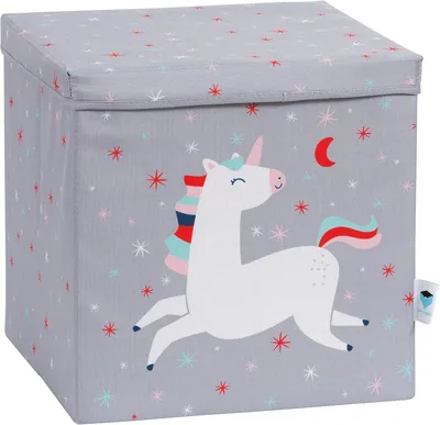 Imagen del producto de Caja de almacenamiento de tela, con tapa, de 33x33x33 cm, para juguetes