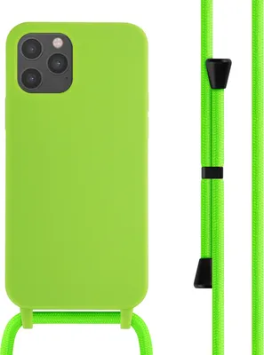 Produktbild von imoshion SilikonHülle mit Band iPhone 12 (Pro) - Fluor Groen