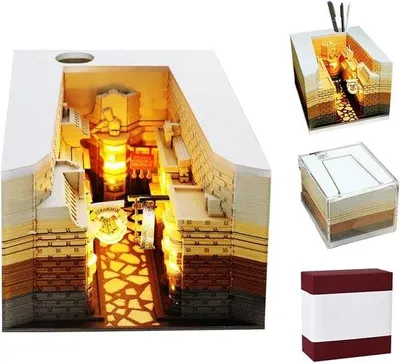 Image de Calendrier mural 3D pour 2026 - Bloc-notes lumineux - Calendrier à réaliser soi-même avec boîte de fond