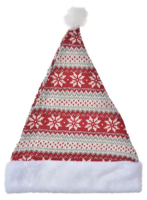 Obrázek produktu pro Clayre & Eef Vánoční dekorace Vánoční klobouk Ø 20x40 cm Červený Bílý Syntetický