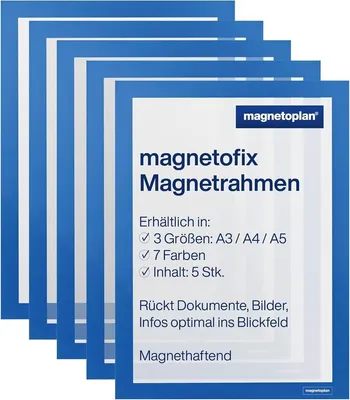 Image de magnetoplan 5x cadre magnétique DIN A3 bleu - 1130403