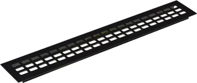 Produktbild von Lüftungsgitter Abluftgitter Möbelbeschlag 400x80 mm Aluminium schwarz eloxiert