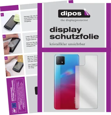 Produktbild von 5x Schutzfolie für Oppo A72 5G Rückseite klar Displayschutzfolie Folie Display Schutz dipos