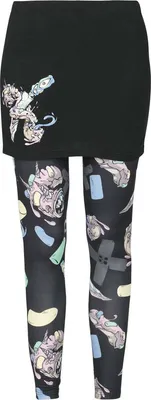 Produktbild von RED by EMP Damen schwarze Leggings mit Monster-Donut Print XL