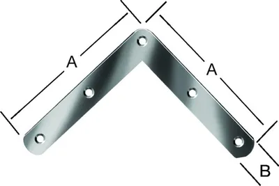 Zdjęcie produktu dla Kątowniki wlotowe 100 x 15 x 1,5 mm, ocynkowane