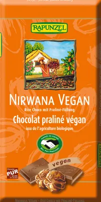 Produktbild von Rapunzel Nirwana Vegan Schokolade mit Praliné-Füllung HIH (100g)