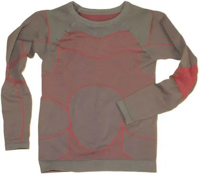 Produktbild von Kinder Wintersport Funktionsshirt Grau/Rot-Rosa 134/140