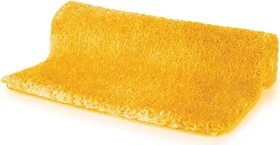 Produktbild von Spirella Badteppich Badematte Duschvorleger Mikrofaser Hochflor | flauschig | rutschhemmend | geeignet für Fußbodenheizung | 80x150 cm | Safran