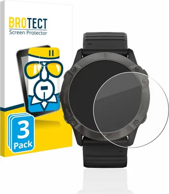 Produktbild von 3x BROTECT Schutzglas für Garmin Fenix 6X Pro Displayschutz 9H Glas klar transparent