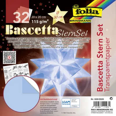 Image de feuillets folia Bascetta star 200 x 200 mm bleu clair