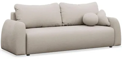 Produktbild von Selsey Nubelle – Sofa 3-Sitzer mit Schlaffunktion & Stauraum, Chenille, hellbeige