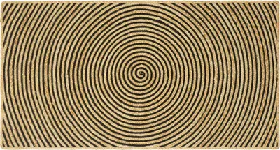Immagine prodotto di Tappeto da Area Naturale e Nero 80 x 150 cm Juta