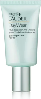 A product shot of a tube of Estée Lauder DayWear moisturizer with its cap.