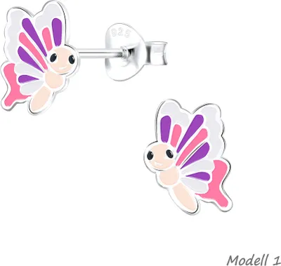 Produktbild von Schmetterling Ohrstecker: Kinder Ohrringe Silber 925 Modell 1