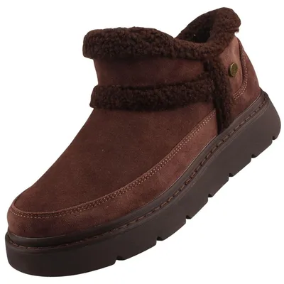 Image de Skechers Damen Leder Stiefelette Braun Keepsakes Lite – Winter Snug 114895/Choc